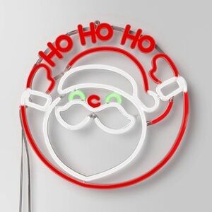 NIB. WONDERSHOP 14” Animated Santa LED Sign